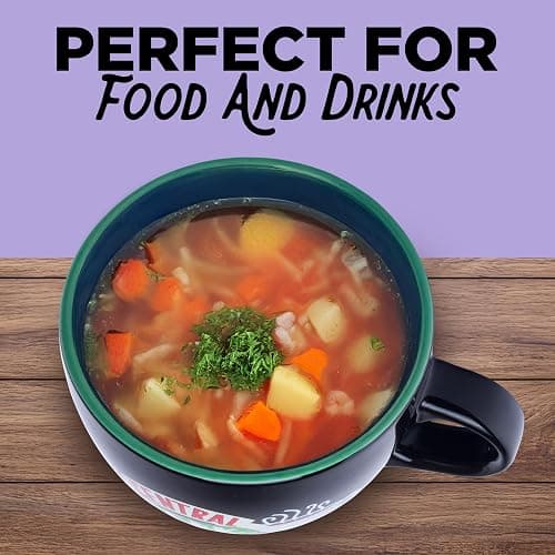 Silver Buffalo FRIENDS Central Perk Black Ceramic Mug Oversized for Coffee, Soup, 24 Ounces thumbnail 6