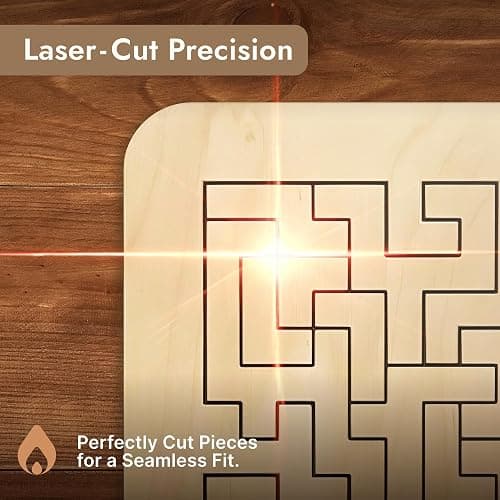 WOODSTERS Mind Bending Wooden Jigsaw Puzzle - Difficult Challenging Impossible Puzzles for Adults, Advanced Hard Jigsaw Puzzles - Aztec Labyrinth - 130 Pieces thumbnail 4