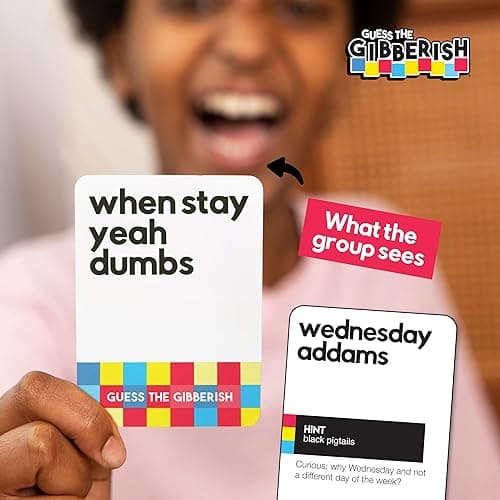 Guess The Gibberish Card Game for Families by Relatable, From The Creators of Incohereant, Fun Kids Games for Kids 12+, Game Night With Friends, Includes 400 Cards, Instructions, and 1 Sand Timer - Family thumbnail 4