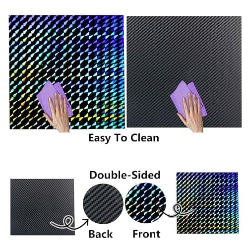 for Adventurer 5M/Adventurer 5M Pro/AD5X 3D Printer Build Plate Double Sided PET Carbon Fiber Pattern and H1H Sheet 235x235mm Flexible Removable Spring Steel Heated Printing Bed Platform Mat thumbnail 3