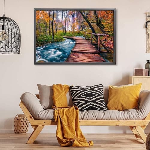 Jigsaw Puzzles for Adults, 2 Pack Puzzles for Adults 1000 Pieces, Yosemite National Park & Wooden Long Bridge in Plitvice National Park, Gifts for Women &Mom thumbnail 2