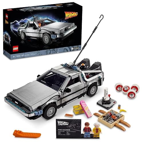 LEGO Icons Back to The Future Time Machine 10300, Model Car Building Kit Based on The Delorean from The Iconic Movie, Perfect Build for Teens and Adults Who Love to Create - Image 1