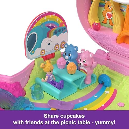 Polly Pocket x Care Bears Dolls & Playset with Toy Car and Themed Accessories, Travel Toy, Partnership Compact thumbnail 5