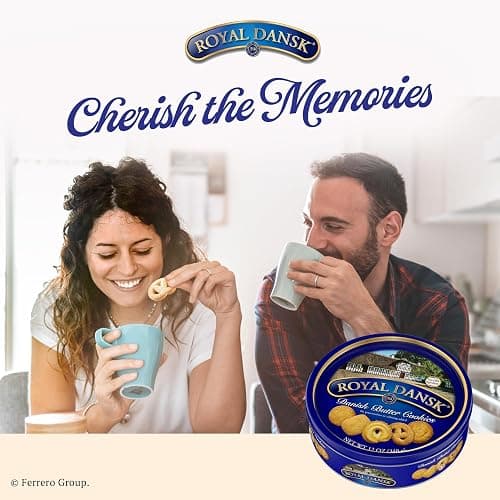 Royal Dansk Danish Butter Cookie Selection, 12 oz Tin – Authentic Assortment of Original Butter Cookies Made with Real Butter, No Preservatives or Artificial Colors, Perfect for Gifting thumbnail 7