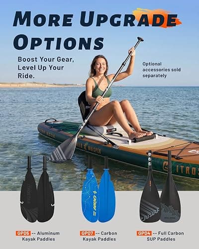 iTAOSTAR Billow 11'6"×36" Extra Wide Paddle Board with Seat, One-Stop Premium SUP Board Accessories, Tailored Fins, Stable Inflatable Stand Up Paddle Boards for Youth/Adults of All Skill Levels thumbnail 9