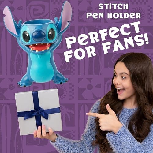Disney Stitch 3D Pen Holder for Desk, Cute Pencil Holder Desk Organizer for Office, Home Storage Box, Secret Santa Gifts thumbnail 6