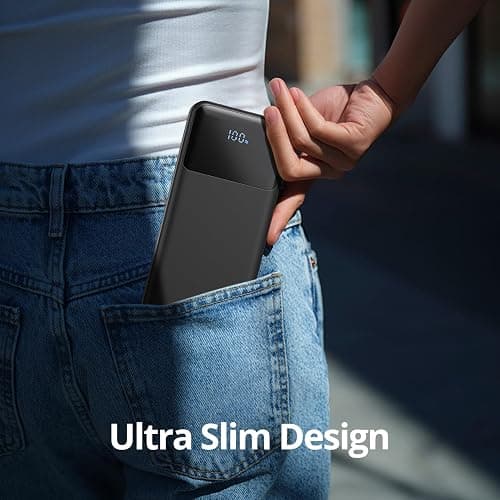 ZUOGGPET Portable Charger with Built in Cables, Power Bank with Cords Wires, Slim 10000mAh Travel Battery Pack 6 Outputs 3 Inputs 3A Fast Charging for Samsung Google Pixel LG Moto iPhone iPad, 1 Pack thumbnail 6