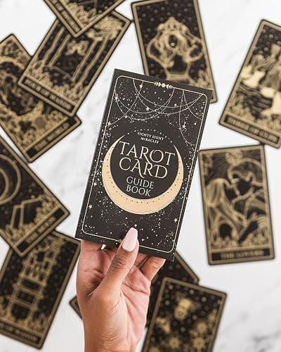 Mystical Gold Foil and Black Tarot Cards with Guide Book for Beginners and Advanced Tarot Readers; Large Tarot Deck with Extensive Guidebook of the Symbolic Meanings of Past History and Future Destiny - Classic thumbnail 5