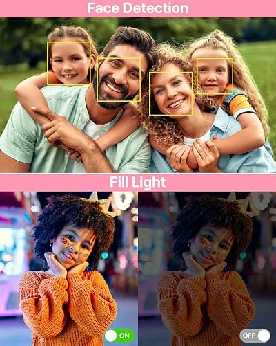 Digital Camera, Latest FHD 1080P Digital Camera for Teens with SD Card Anti Shake Point and Shoot Cameras Portable 16X Zoom Compact Small Cameras for Kids Boys Girls Seniors with Wrist Strap thumbnail 7