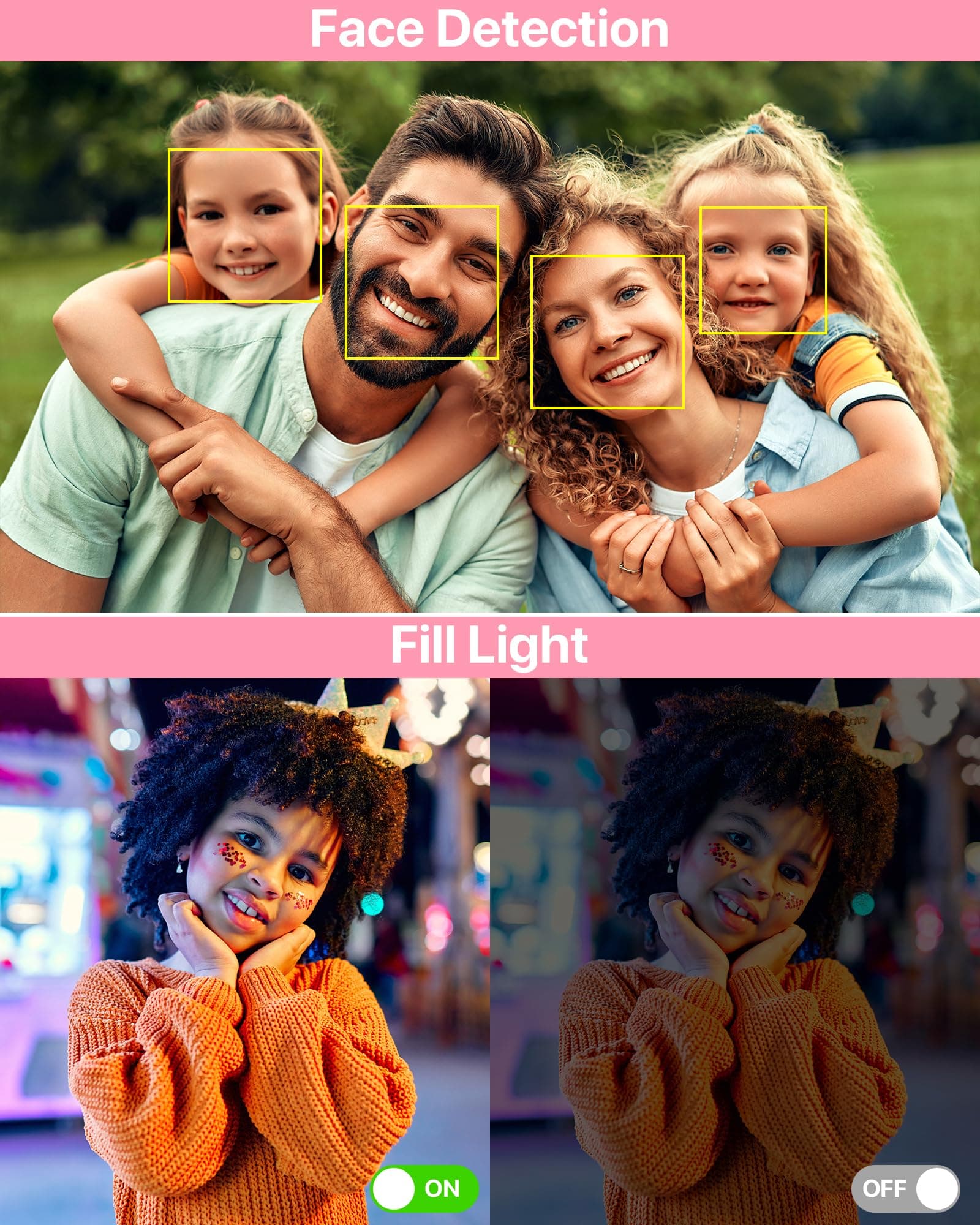 Digital Camera 1080P Photo Camera 44MP Camera Photo Appliance Portable Compact Camera with 2.4" LCD Display, 16 X Digital Zoom, 32G Micro Memory Card, 1 Battery for Kids Teen Student Beginner thumbnail 3
