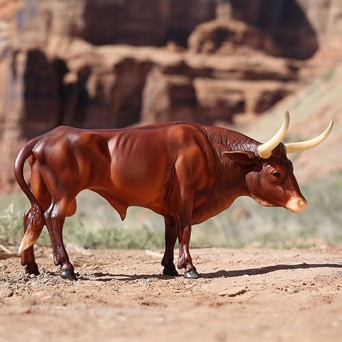Breyer Horses Traditional Series |Texas Longhorn Bull | Breyer Animals | Horse Figurine | 11.5" L X 8.5" H | Model #B-TR-10329 thumbnail 4