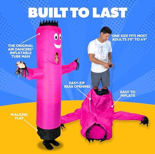 LookOurWay Inflatable Tube Man Costume - Wacky Wavy Arm Guy Funny Inflatable Halloween Costume for Adults thumbnail 2