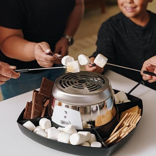 Sharper Image Electric S’mores Maker – 8-Piece Indoor S'mores Kit| 6 Skewers & Serving Tray| Flameless Tabletop Appliance for Kids & Families| Kitchen Gadget| Movie Night Date Night Housewarming Gift thumbnail 8