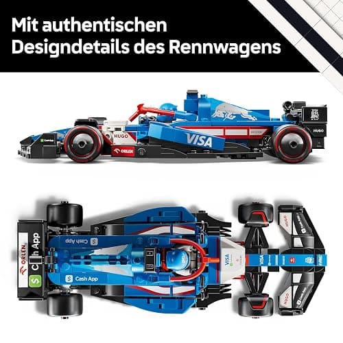LEGO Speed Champions Visa Cash App RB VCARB 01 F1 Rennauto - Bauset mit Formel 1 Minifigur zum Sammeln - baubares Modell und Sammlerstück - Geschenk für Erwachsene und Motorsportfans 77246 thumbnail 4
