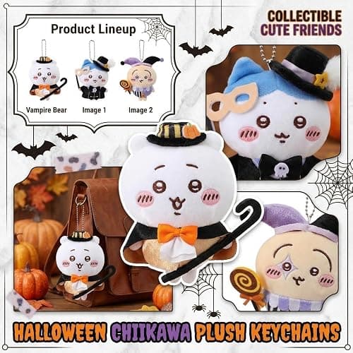 Chikawa Plush Keychain for Backpack, Kawaii Usagi Plush Keychain Accessories Purse Charm Pendant Gift for Women thumbnail 2
