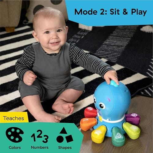 Baby Einstein Ocean Explorers Go Opus Go 4-in-1 Crawl & Chase Activity Learning Toy, Music and Lights, Ages 3 Months to 5 Years thumbnail 6