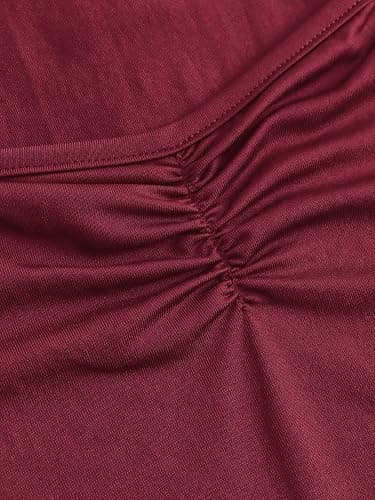 RoseSeek Girl's Ruched Cap Sleeve Tops Sweetheart Neck Slim Fit Cropped T Shirts Cute Summer Clothes thumbnail 2
