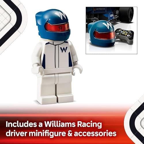 LEGO Speed Champions Williams Racing FW46 F1 Race Car Toy with a Collectible Formula 1 Driver Minifigure - Model Kits for 10+ Year Old Boys & Girls or Adult Motorsport Fans 77249 thumbnail 6