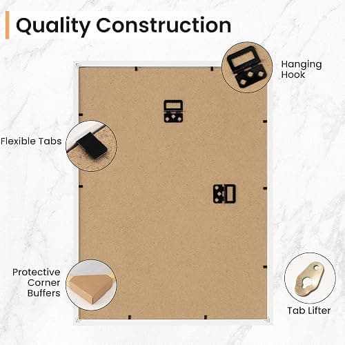 Venusmiles 12x16 Picture Frame, Display 12x16 Photo Frames - High Definition Plexiglass - Vertical and Horizontal Display - Wall Hanging or Table Top Frame - Gold, 3 Pack thumbnail 7
