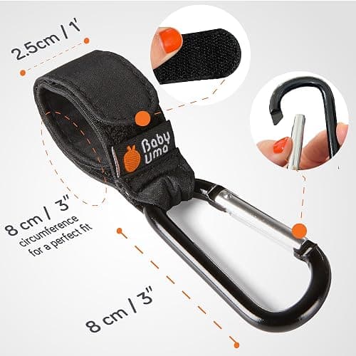 Baby Uma Buggy Clips - 2022 Double-Platinum Winning Pram Clips, Universal Pram Accessories, 5 kg Weight Capacity & Non-Slip, Baby Travel Essentials thumbnail 8