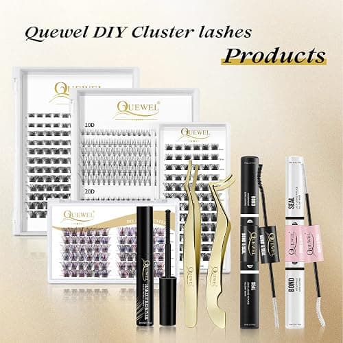 QUEWEL Lash Clusters Glue 10ml Black DIY Lash Extensions for Individual Lashes Long-Lasting No Irritation, Large Capacity No Shaking (Black-10ml) thumbnail 9