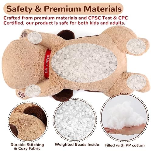 meowtastic Dog Weighted Stuffed Animals, Plush Pillow for Kids | 22 Inch, 4.5lbs thumbnail 5