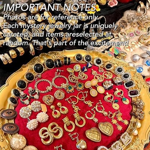 SMUOBT Mystery Jewelry Jar Bundle - Surprise Vintage Jewelry Box for Women,Gift Jewelry Set (Necklace, Earrings, Rings,Kracelet,Keychain) - Unique Birthday Gift for Women thumbnail 6