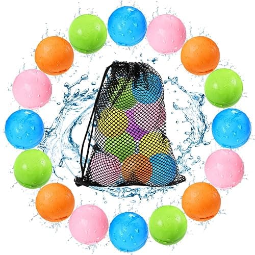 SOPPYCID Reusable Water Bomb balloons, Summer Toy Water Toy for Boys and Girls, Pool Beach Toys for Kids ages 3-12, Outdoor Activities Water Games Toys Self Sealing Water Splash Ball for Fun(16Pack) - 16Pack - Image 1