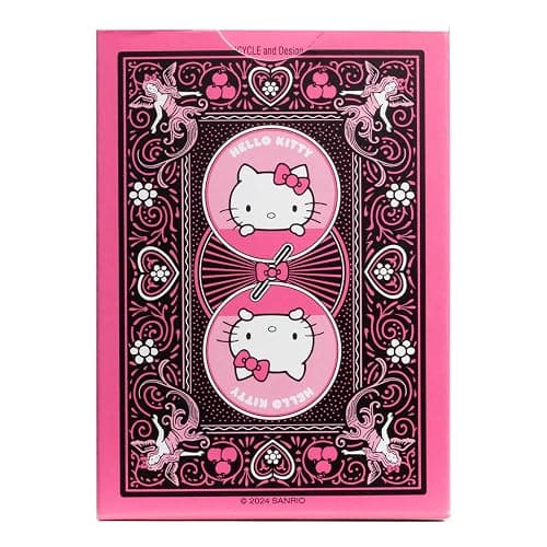 Bicycle Hello Kitty Playing Cards, Black & Pink, 1 Deck thumbnail 3