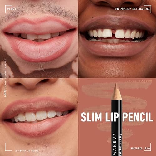 NYX PROFESSIONAL MAKEUP Slim Lip Pencil, Long-Lasting Creamy Lip Liner - Natural thumbnail 3