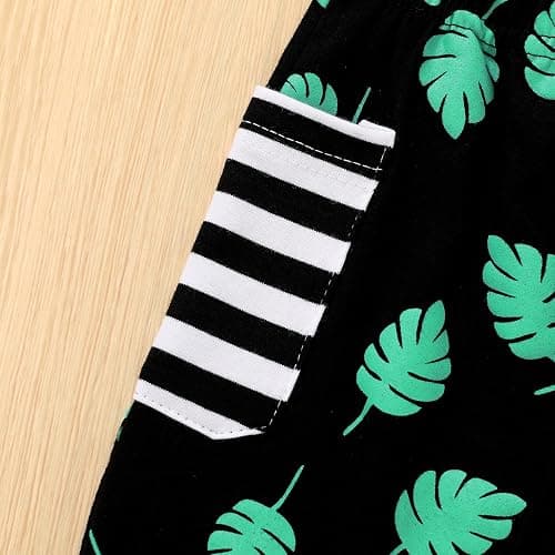 YOUNGER TREE Toddler Baby boy summer clothes Beaches Love Me Sleeveless Vest Tops+Shorts Kid Casual outfits - 6-12 Months - Green thumbnail 7