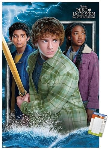 Disney Percy Jackson and The Olympians - Trio Wall Poster, 22.37" x 34.00", Poster & Mount Bundle - Image 1