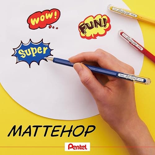 Pentel Mattehop 1.0mm Gel Roller 7pc Wallet - Original Colours thumbnail 12