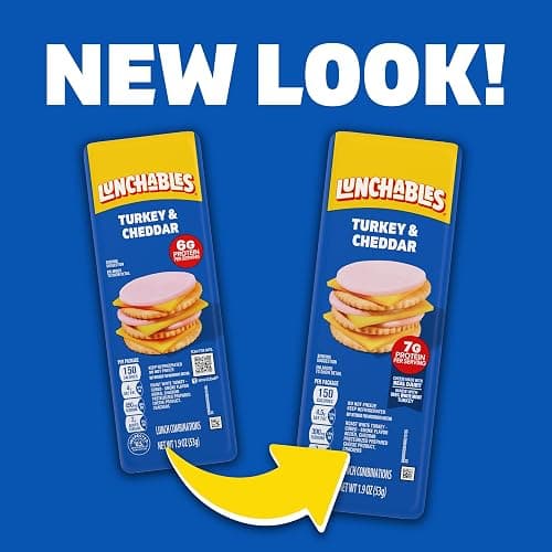 Lunchables Value Pack, Turkey & Cheddar, 1.9 oz Pack | 7g Protein per Serving, No Prep Needed, Convenient Grab-and-Go Lunch & Protein Snacks for Kids, One Serving Tray thumbnail 4