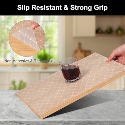 Cooyes Shelf Liner – Premium Non-Adhesive Cabinet & Drawer Liner for Kitchen – Waterproof Shelf Paper with Modern Pattern – Durable EVA Cabinet Mat – Easy to Cut （12" W x 120" L） thumbnail 2