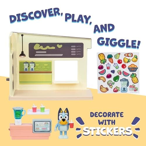 Bluey Juice Bar Toy Playset Figures, Pretend Play Toys for Toddlers 3-5, Kids Kitchen Playset with Accessories, No Batteries Required - Juice Bar thumbnail 3