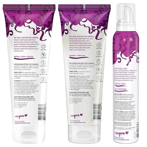 Not Your Mother's Curl Talk Kit, 9.7 fl.oz Defining Cream, 9.7 fl.oz Frizz Control Styling Gel & 7 oz Activating Mousse | Defining Cream, Frizz Control Gel, & Activating Mousse - 9.7 oz Each - Maximize Definition & Control Frizz - Citrus Jasmine thumbnail 8
