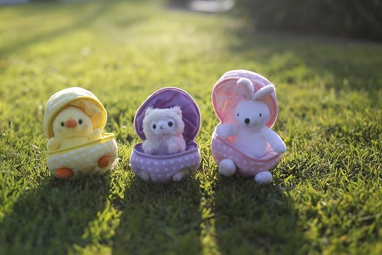 Plushland Plush Stuffed Animal 6 Inches Zip Up Egg Hideaway Cute Yellow Pastel and Polka Dot Easter Colors Spring Inspired Gift for Girls and Boys Birthday Mother's Day (Easter Chick) thumbnail 2