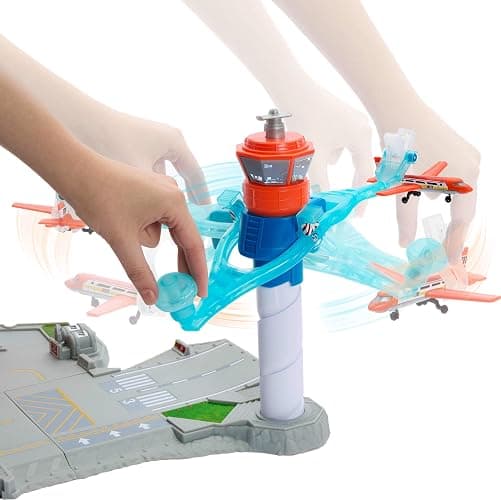 Matchbox Toy Car Playset, Takeoff Adventure Airport Set with Die-Cast Audi in 1:64 Scale, Plastic Plane, Take-Off & Landing Feature & Storage thumbnail 5