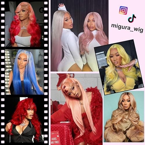 MIGURA 30 Inch 613 13x6 Lace Front Wig Human Hair Blonde Wig Human Hair 200 Density Blonde Body Wave Lace Front Wigs Human Hair Pre Plucked 613 HD Lace Frontal Wig thumbnail 5