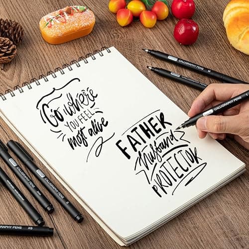 Brusarth Calligraphy Pens,8 Size Calligraphy Pens for Writing,Brush Pens Calligraphy Set for Beginners, Hand Lettering Pens thumbnail 2