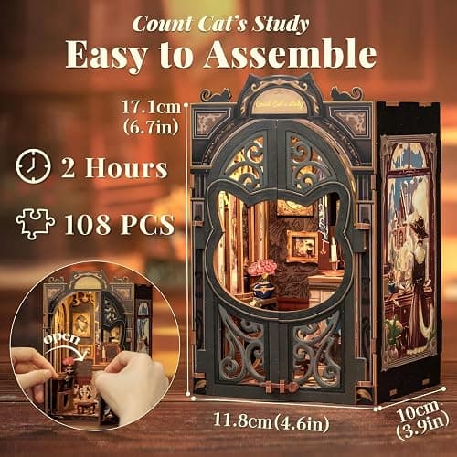 Count Cat's Study (Book Nook) thumbnail 3