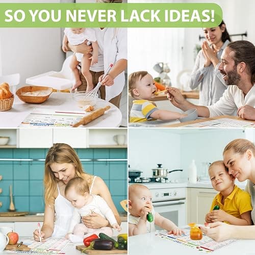 POCAZONE Set of 2 Baby First Foods Tracker Fridge Magnet, Nutrition Poster, Daily Log Meal Planner Checklist, 101 Foods Before 1, Dry Erase Whiteboard for Refrigerator, 3 Dry-Erase Markers thumbnail 5