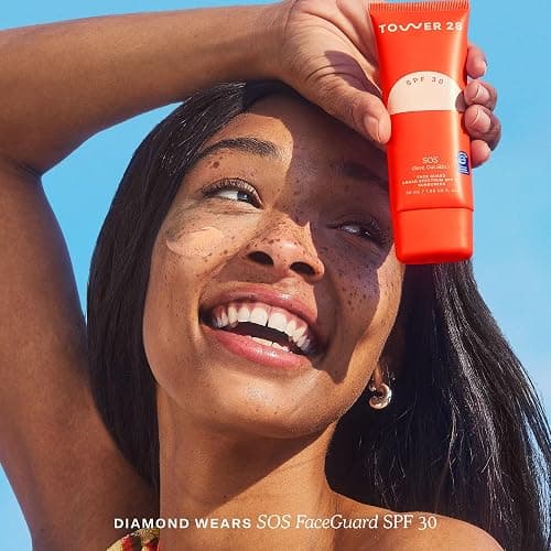 Tower 28 SOS FaceGuard SPF 30 - Broad Spectrum Mineral Sunscreen for Face with Ceramides for Sensitive Skin - Lightweight Zinc Oxide Face Sunscreen Lotion - Dermatologist-Tested Sun Skin Care (2.3 oz) thumbnail 2