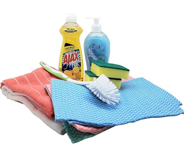 Dorm Room All Inclusive Kitchen Cleaning Kit comes with Dish soap, Sponges, Soap Hand Wash & More thumbnail 5