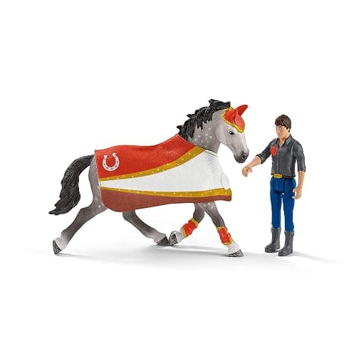 schleich HORSE CLUB — Mia's Vaulting Set, 18 Piece Horse Play Set with Rider, Horse, and Trainer, schleich Horse Toys for Girls and Boys Ages 5-12 thumbnail 6