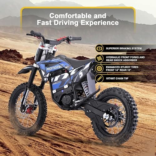 MotoTec 60v Pro Electric Dirt Bike 2000w Lithium thumbnail 6