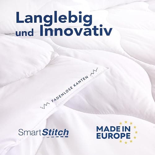 John Cotton New Way Bettdecke 200x200cm - Innovativ & Atmungsaktive Steppdecke für Allergiker | Oeko-Test Zert. Bettdecken | Ideal Schlafdecke für Frühling & Herbst | Microfaser Decke 200 x 200 cm thumbnail 5