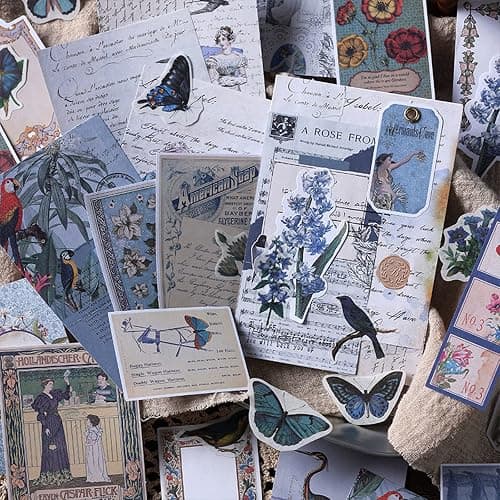 Esweny 200PCS Vintage Scrapbooking Supplies Kit for Journaling, Scrapbook Sticker Paper Pack for Junk Journal Planners Aesthetic Cottagecore Room Decor Wall Art Collage Album thumbnail 7
