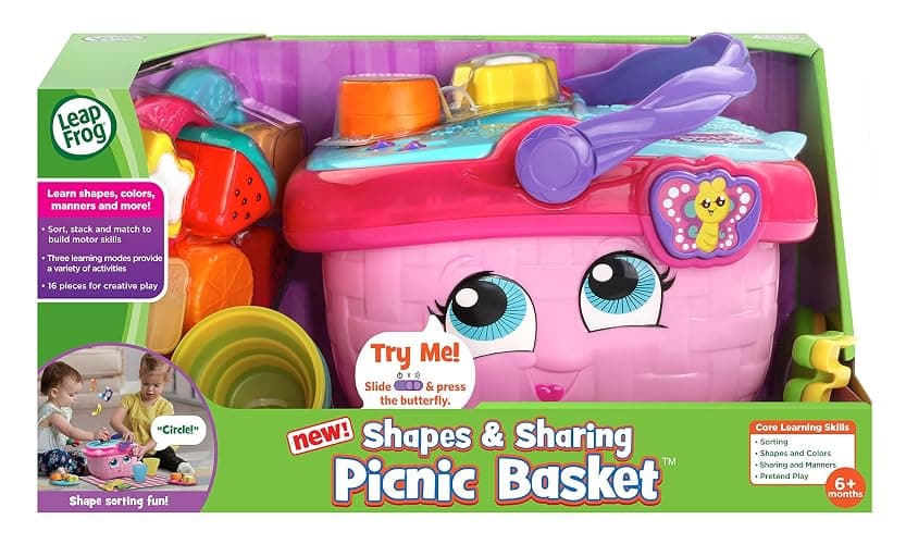LeapFrog Shapes and Sharing Picnic Basket, Pink thumbnail 6